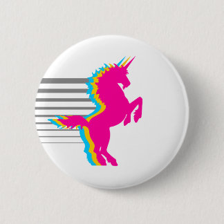 Badge Rond 5 Cm COREY TIGER LICORNE RÉTRO VINTAGE 1980s