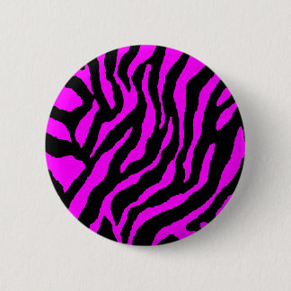 BADGE ROND 5 CM COREY TIGER RAYURES DE TIGRE ROSE RÉTRO DES ANNÉES