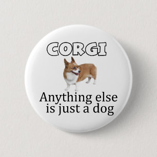 Badge Rond 5 Cm Corgi