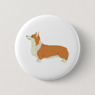 Badge Rond 5 Cm Corgi
