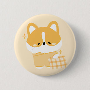 Badge Rond 5 Cm Corgi mignon