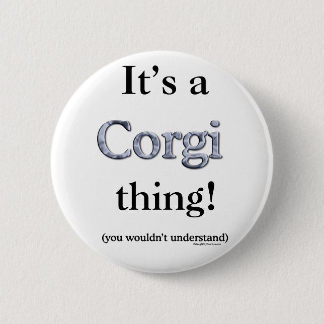 Badge Rond 5 Cm Corgi Thing (Devant)