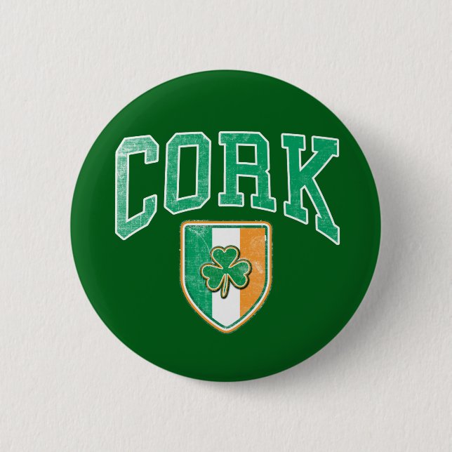 Badge Rond 5 Cm CORK Irlande (Devant)