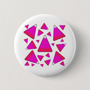 Badge Rond 5 Cm Corne à bonbons en rose