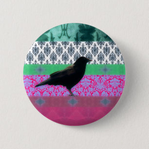 Badge Rond 5 Cm Corneille Indie