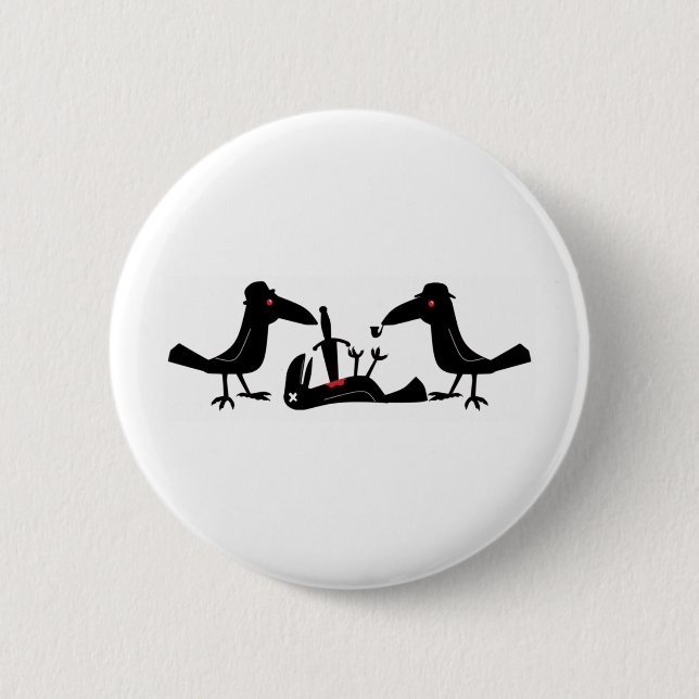 Badge Rond 5 Cm corneilles de meurtre (Devant)