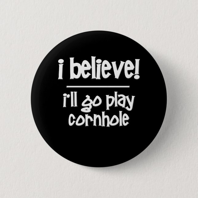 Badge Rond 5 Cm Cornhole drôle (Devant)