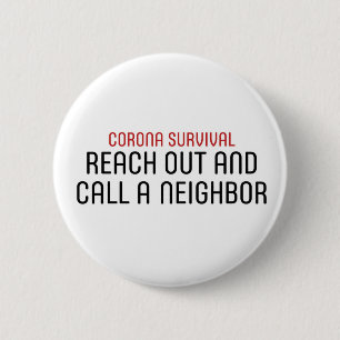 Badge Rond 5 Cm Corona-Survie-Reach