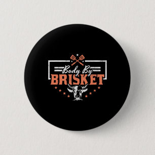 Badge Rond 5 Cm Corps De Brisket Bbq Funny Vache