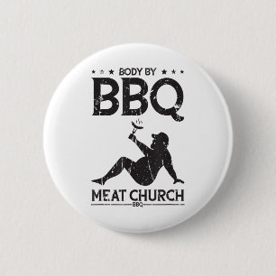 Badge Rond 5 Cm Corps Par Bbq Meat Church Bbq - Bbq Enthousiasme _