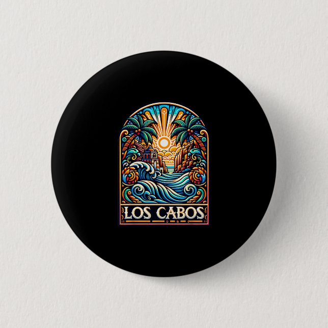 Badge Rond 5 Cm Correspondance Los Cabos  (Devant)