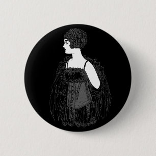 Badge Rond 5 Cm Corset vintage d'aileron