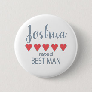 Badge Rond 5 Cm Cortège de mariage et de noce 5 Meilleur témoin de
