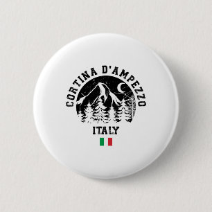 Badge Rond 5 Cm Cortina D'ampezzo Italie Alpes Station de ski alpi