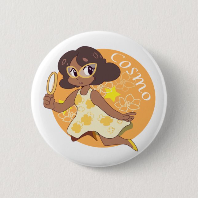 Badge Rond 5 Cm Cosmo le détective de l'espace (Devant)