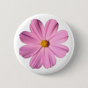 Badge Rond 5 Cm Cosmos roses