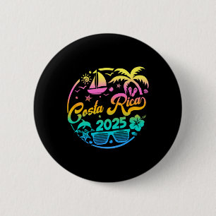 Badge Rond 5 Cm Costa Rica 2025 Family Vacation Beach Matching Gro