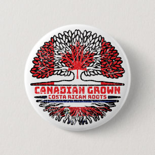 Badge Rond 5 Cm Costa Rica Costa Rica Canadian Canada Tree Roots