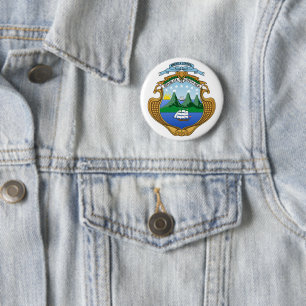 Badge Rond 5 Cm Costa Rica pays armoiries symbole emblème drapeau