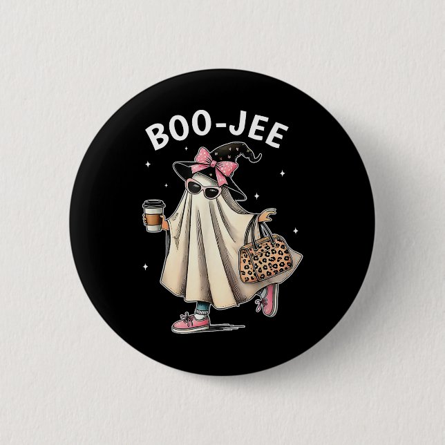 Badge Rond 5 Cm Costume Boo-jee Fantôme Saison Éffrayante Mignonne (Devant)