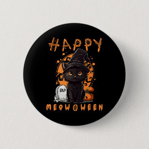 Badge Rond 5 Cm Costume Chat Noir Halloween vintage