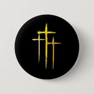 Badge Rond 5 Cm Costume chrétien de la Croix de sensibilisation au