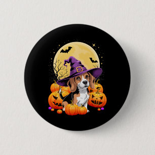 Badge Rond 5 Cm Costume Citrouille Beagle Halloween Pour Hommes Fe