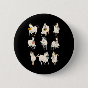 Badge Rond 5 Cm Costume Citrouille Halloween Horse Ghost Boo Pour 