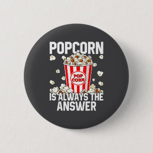 Badge Rond 5 Cm Costume d'amateur de pop-corn de maïs rétro