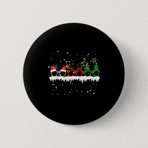 Badge Rond 5 Cm Costume d'arbre de Noël d'optométriste Santa Opto