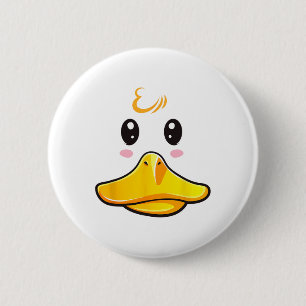 Badge Rond 5 Cm Costume de canard en caoutchouc mou Ducky Visage H