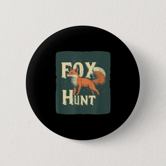 Badge Rond 5 Cm Costume De Chasse cool Fox Pour Adultes Et Enfants (Devant)