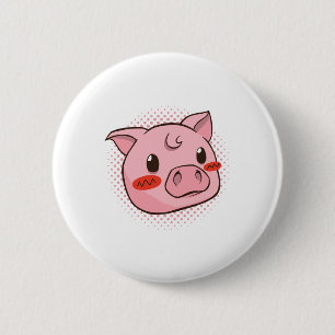 Badge Rond 5 Cm Costume de Cochon Mignon Cadeau Pour les Amoureux
