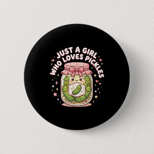 Badge Rond 5 Cm Costume de cornichon drôle pour une fille qui aime