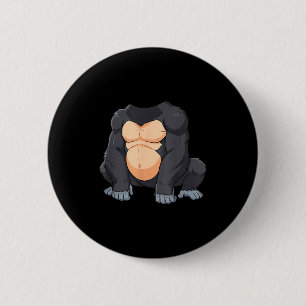 Badge Rond 5 Cm Costume de corps de gorille drôle Gorilles pour ho