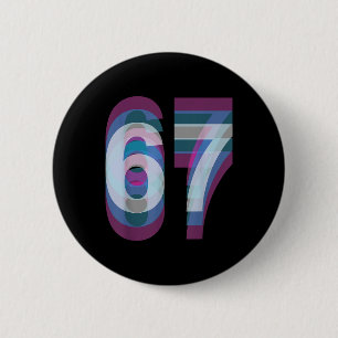 Badge Rond 5 Cm Costume de Couple 67 Six Seven Mème Drôle