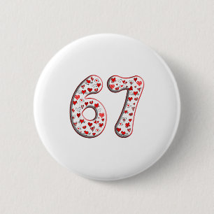 Badge Rond 5 Cm Costume de couple duo 67 Mème Six Sept Saint-Valen