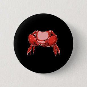Badge Rond 5 Cm Costume de crabe décapité drôle de pêche amateurs 