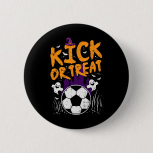 Badge Rond 5 Cm Costume de football Halloween Soccer Kick Or Treat