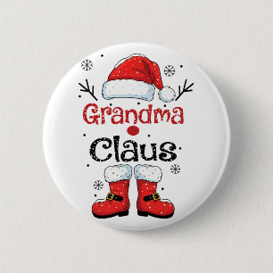 Badge Rond 5 Cm Costume de grand-mère Noël Pyjama de famille assor