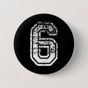 Badge Rond 5 Cm Costume de Halloween Number 6 Matching 67 Meme pou