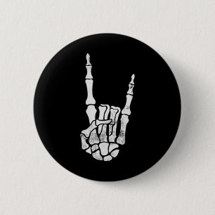 Badge Rond 5 Cm Costume de Halloween paresseux Rock Hand Pocket Co