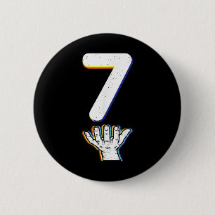 Badge Rond 5 Cm Costume de Halloween pour hommes Numéro 7 correspo