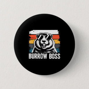Badge Rond 5 Cm Costume de la journée de la marmotte de Punxy Phil