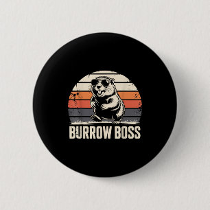 Badge Rond 5 Cm Costume de la journée de la marmotte de Punxy Phil