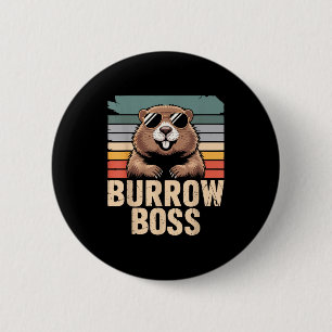 Badge Rond 5 Cm Costume de la journée de la marmotte de Punxy Phil