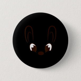 Badge Rond 5 Cm Costume de lapin garçon visage lapin Halloween Pâq