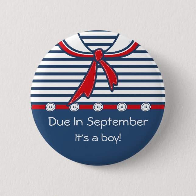 Badge Rond 5 Cm Costume de marin de bébé B (Devant)