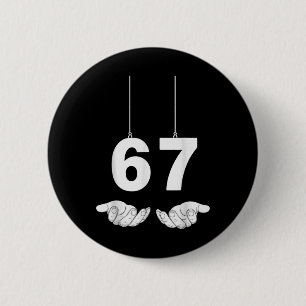 Badge Rond 5 Cm Costume de mème drôle 67 Six Sept Halloween Gen Z