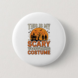 Badge Rond 5 Cm Costume de menuiserie effrayant Halloween Design v